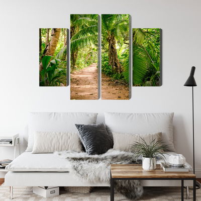 Ljuddämpande tavla - Path in a tropical 3d forest