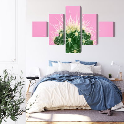 Ljuddämpande tavla - Cactus on a pink background