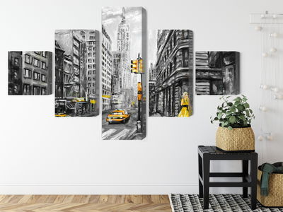 Ljuddämpande tavla - View of the street of new