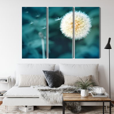 Ljuddämpande tavla - Dandelion flower close up 3d