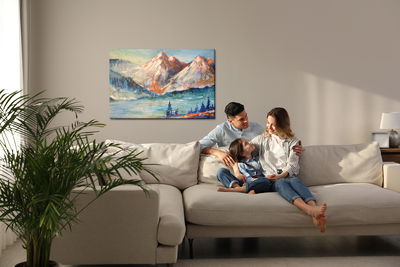 Ljuddämpande tavla - An abstract painting