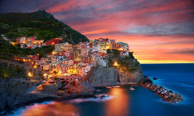 Ljuddämpande tavla - Manarola city in Italy