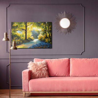 Ljuddämpande tavla - A forest landscape as if