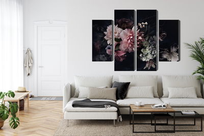 Ljuddämpande tavla - Flowers in vintage style