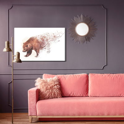 Ljuddämpande tavla - Bear as painted