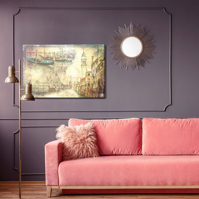 Ljuddämpande tavla - Venice in vintage style