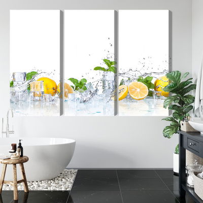 Ljuddämpande tavla - Mint leaves with lemons