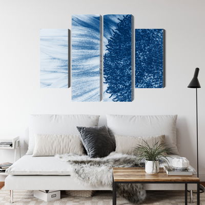 Ljuddämpande tavla - Blue sunflower on a macro