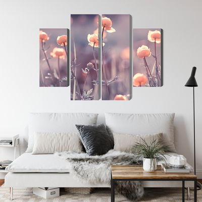 Ljuddämpande tavla - Spring 3d flowers