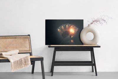 Ljuddämpande tavla - Black poker playing cards