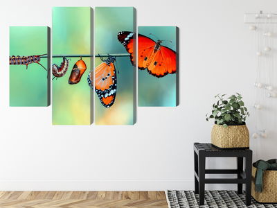 Ljuddämpande tavla - Colorful caterpillars