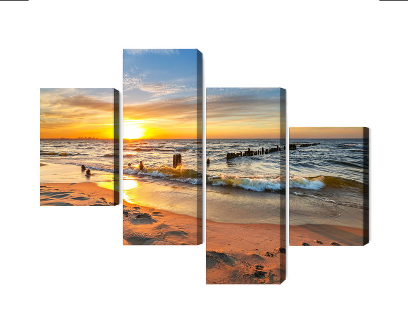 Ljuddämpande tavla - Baltic sea at sunset