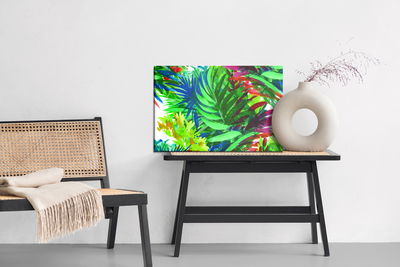 Ljuddämpande tavla - Colorful tropical leaves