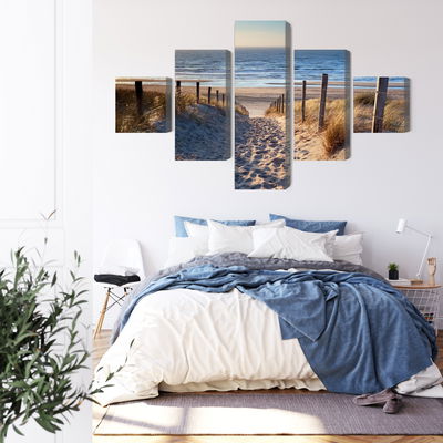 Ljuddämpande tavla - North sea beach 3d