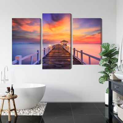 Ljuddämpande tavla - Sunset over the pier