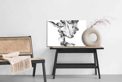 Ljuddämpande tavla - Abstract woman from smoke