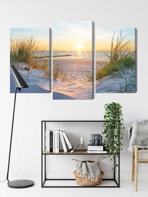 Ljuddämpande tavla - Sunset on the baltic sea 3d