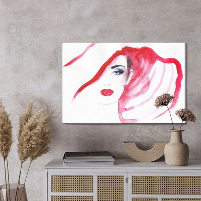 Ljuddämpande tavla - Portrait of a woman in a hat