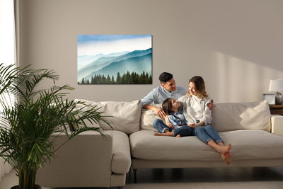 Ljuddämpande tavla - Majestic 3d mountain