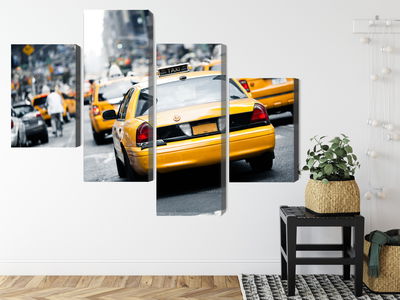 Ljuddämpande tavla - Taxis on the streets of new