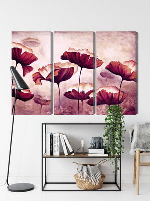 Ljuddämpande tavla - Poppies as painted