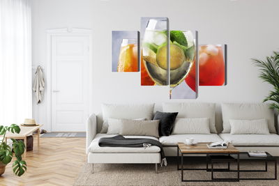 Ljuddämpande tavla - Set of summer cocktails