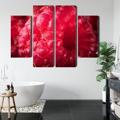 Ljuddämpande tavla - Raspberries on a macro scale