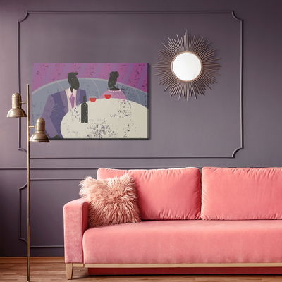 Ljuddämpande tavla - Couple at the retro