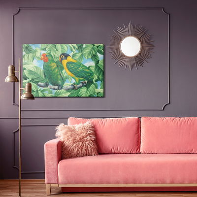 Ljuddämpande tavla - Beautiful colorful parrots