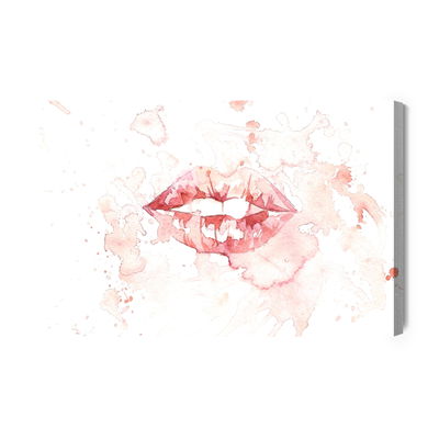 Ljuddämpande tavla - Mouth in watercolor