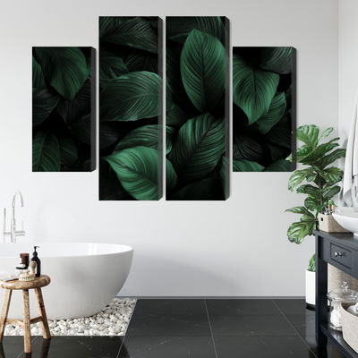 Ljuddämpande tavla - Green leaves on a macro scale