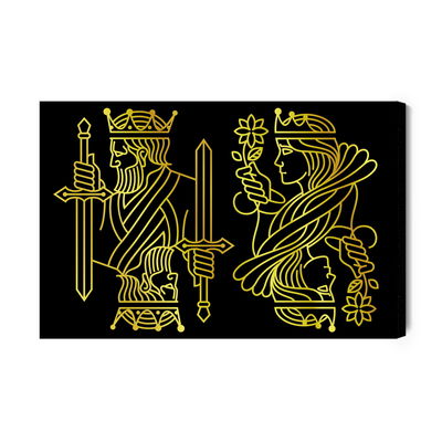 Ljuddämpande tavla - Golden king and queen