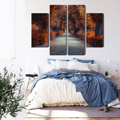 Ljuddämpande tavla - A path deep into the autumn