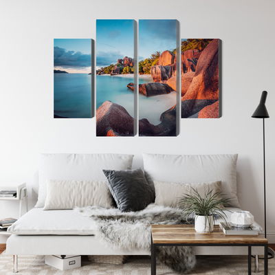 Ljuddämpande tavla - Beach in seychelles