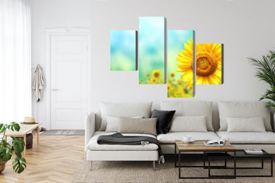 Ljuddämpande tavla - Decorative 3d sunflower