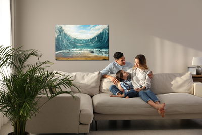 Ljuddämpande tavla - Abstract sea