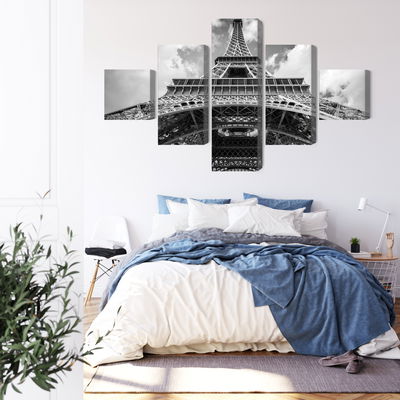 Ljuddämpande tavla - Paris eiffel tower black