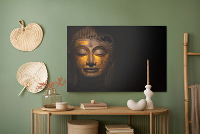 Ljuddämpande tavla - The face of the buddha