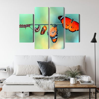 Ljuddämpande tavla - Colorful caterpillars