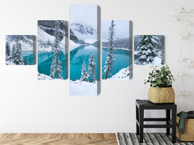 Ljuddämpande tavla - Moraine Lake in winter