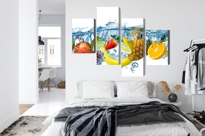 Ljuddämpande tavla - Fresh fruit in the water