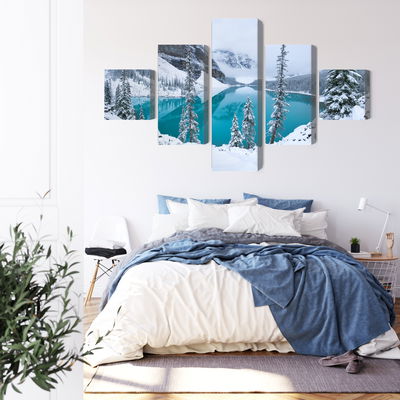Ljuddämpande tavla - Moraine Lake in winter