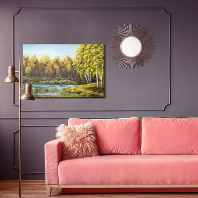 Ljuddämpande tavla - Landscape with a lake