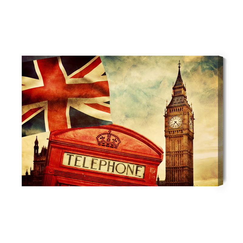 Ljuddämpande tavla - London symbols in vintage