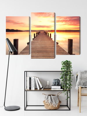 Ljuddämpande tavla - Sunset on the pier