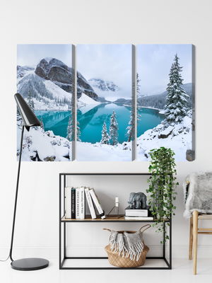 Ljuddämpande tavla - Moraine Lake in winter
