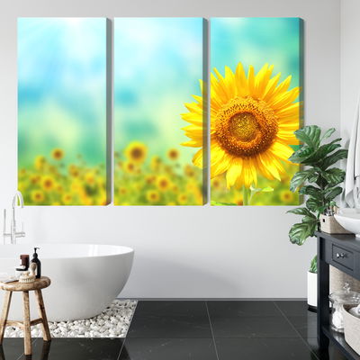 Ljuddämpande tavla - Decorative 3d sunflower