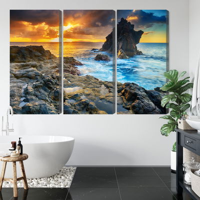 Ljuddämpande tavla - Sunset on the seashore