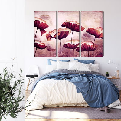 Ljuddämpande tavla - Poppies as painted