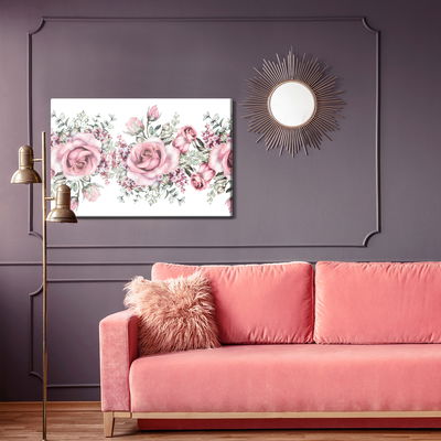 Ljuddämpande tavla - Rose petals painted